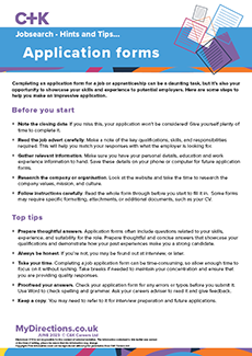 Jobsearch Hints and Tips leaflet set 2023-24